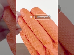 Małe pomarańczowe jednorazowe rękawiczki nitrylowe 8 mil Diamond Grip 100 sztuk/opakowanie