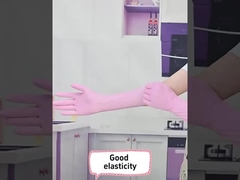 elastyczne trwałe różowe syntetyczne rękawiczki z azotanu bez drażnienia rękawiczki bezpieczeństwa z azotanu